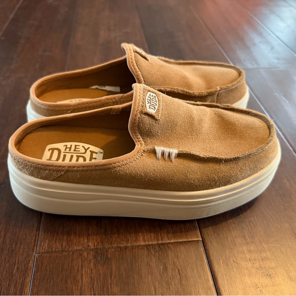 Youth Hey Dude Light Brown Slip-On Loafers